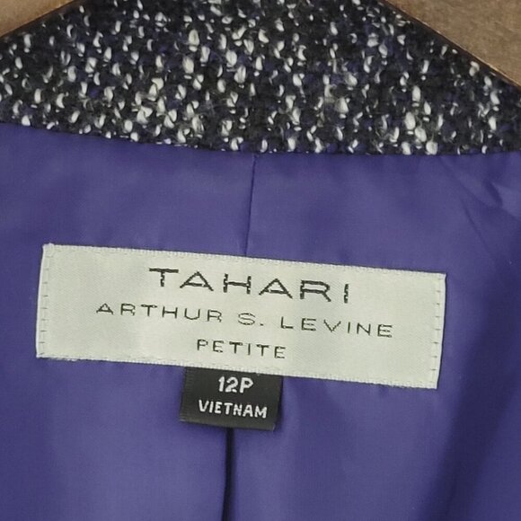 Tahari Arthur S. Levine Petite 12P Womens Tweed Blazer Jacket   JPT - Picture 4 of 8